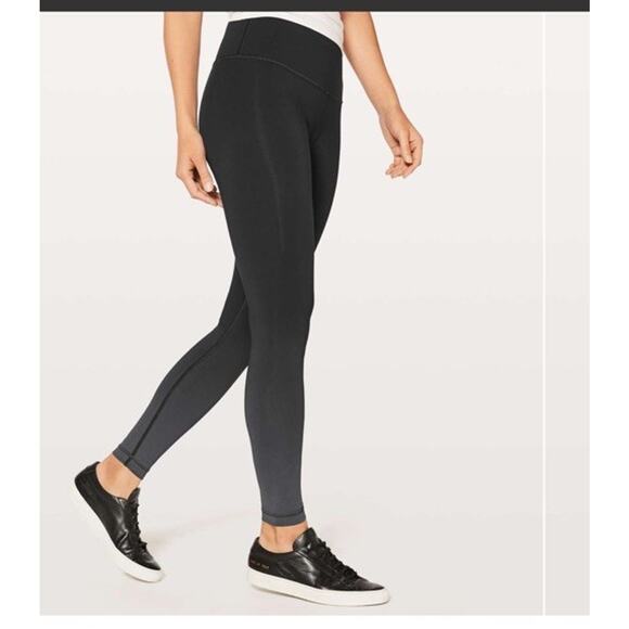 lululemon wunder under high rise tight Black Ombré Full Length Size 6 Yoga Gym - Picture 4 of 9